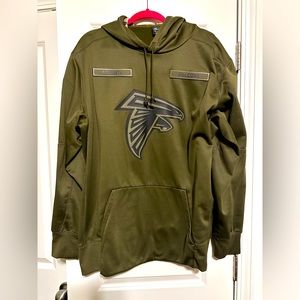 AUTHENTIC Nike Atlanta Falcons Men's NFL Salute to Service Hoodie Olive Green